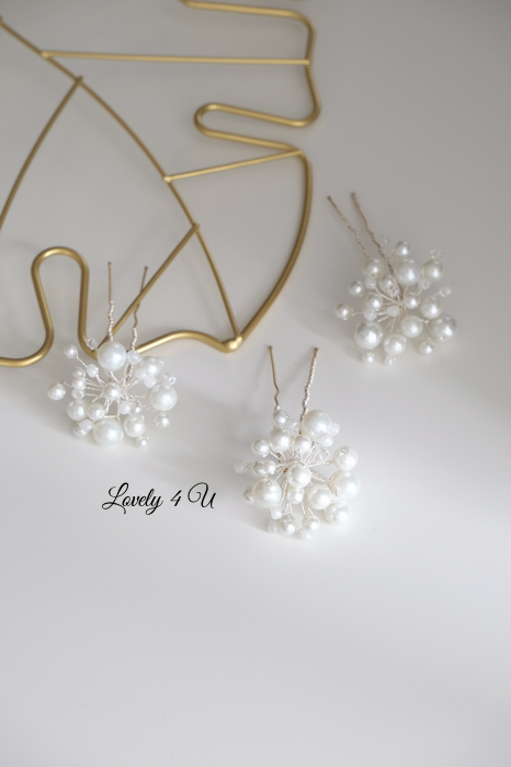 NORYS -Set Agrafe elegante  cu perle si cristale [3]
