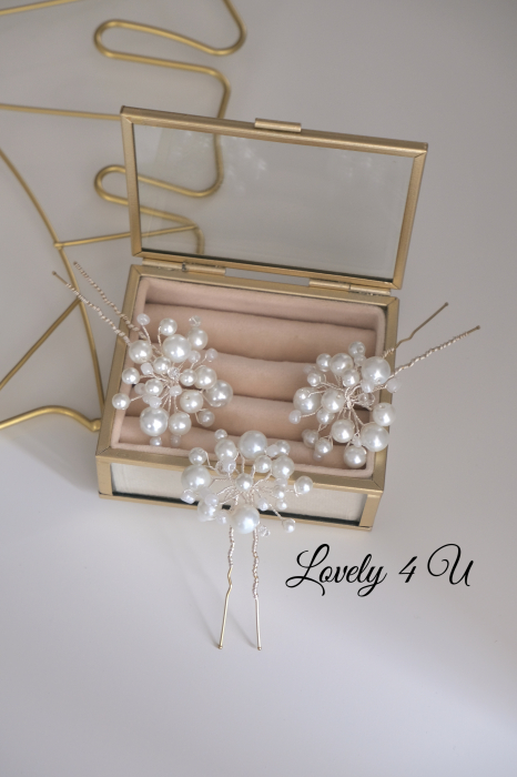 NORYS -Set Agrafe elegante  cu perle si cristale [4]