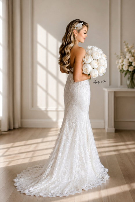 Diadema cu flori, peony accesorii, bijuterii cu flori bujori, tiara cu flori, pieptan voal mireasa cu flori, accesorii lovely 4 u , accesorii 2023, agrafa par mireasa, accesorii par nunta, accesoriu de par lateral, bijuterii [6]