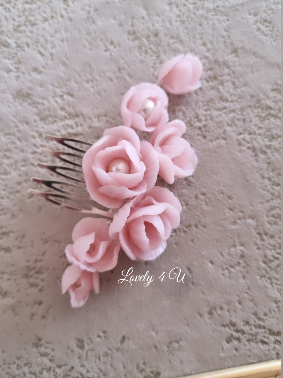 Diadema cu flori, peony accesorii, bijuterii cu flori bujori, tiara cu flori, pieptan voal mireasa cu flori, accesorii lovely 4 u , accesorii 2023, agrafa par mireasa, accesorii par nunta, accesoriu de par lateral, bijuterii [5]
