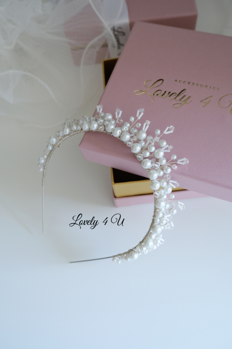CORONIATA PRINTESA, CORONITA MIREASA CU PERLE, Coronita MIREASA, DIADEMA FLEXIBILA MIREASA, ACCESORII PAR MIREASA, BENTITA  CU PERLE MIREASA, ACCESORII DE PAR MIREASA, CORONITA MIREASA, CORONITA FLEXIBILA MIREASA, BENTITE MIRESE, ACCESORII NUNTA , Diademe mireasa finute [14]