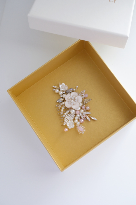 RENATA  Pieptan floral cu perle Swarovski - Colecția de lux [5]