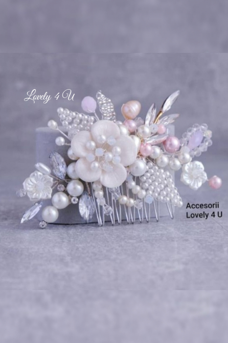 RENATA  Pieptan floral cu perle Swarovski - Colecția de lux [6]