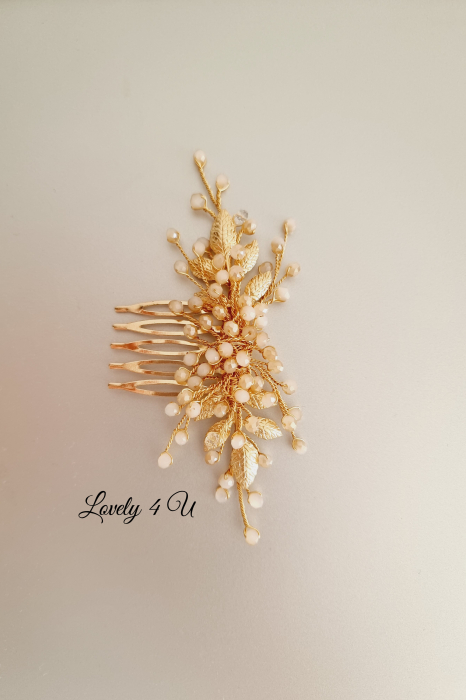 accesorii nunta aurii, accesorii par, accesorii par aurii, accesorii par handmade, accesorii par mireasa, bijuterii mireasa, bijuterii par, bridal hair accessories, bridal hairstyles, diademe handmade, diademe mireasa, diademe speciale, modele accesorii par, pieptan mireasa, pieptene auriu mireasa, piepteni par [6]