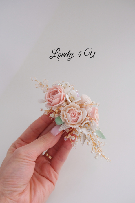 SALLY - Accesoriu de păr cu flori realizate manual [4]