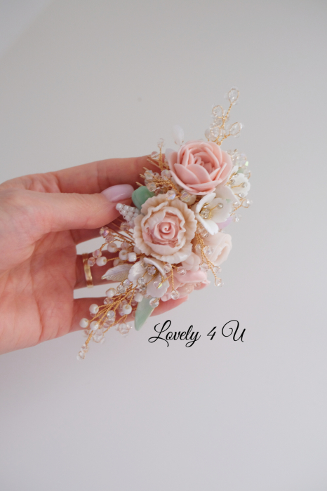 SALLY - Accesoriu de păr cu flori realizate manual [7]