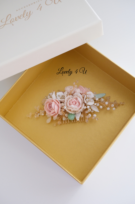 SALLY - Accesoriu de păr cu flori realizate manual [6]