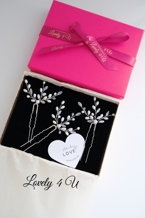 accesorii lovely 4 u , accesorii 2023, agrafa par mireasa, accesorii par nunta, accesoriu de par lateral, bijuterii argint, bijuterii cristale, bijuterii mireasa, accesorii mireasa, accesorii mireasa, accesorii pentru par, set accesorii mireasa, set agrafe par mireasa, [4]