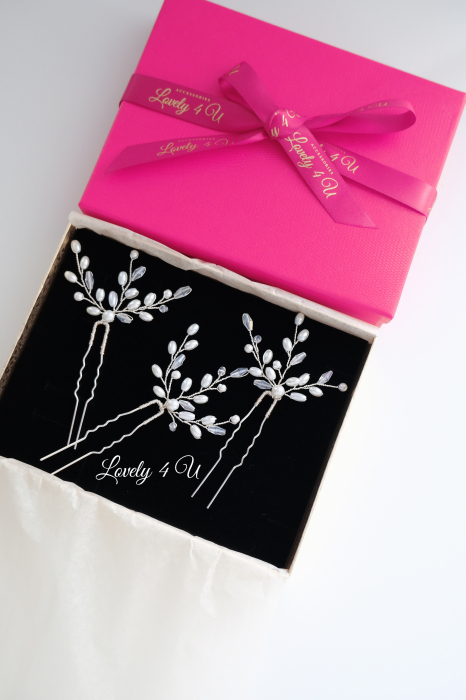 accesorii lovely 4 u , accesorii 2023, agrafa par mireasa, accesorii par nunta, accesoriu de par lateral, bijuterii argint, bijuterii cristale, bijuterii mireasa, accesorii mireasa, accesorii mireasa, accesorii pentru par, set accesorii mireasa, set agrafe par mireasa, [6]