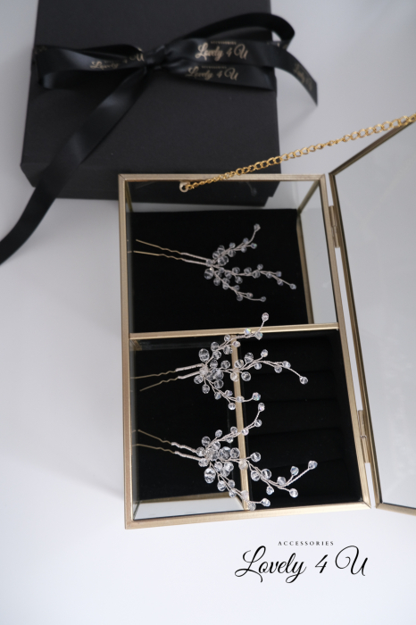 AGRAFA MIREASA, AGRAFE CU PIETRICELE, PIN MIREASA, AGRAFE MIREASA,  ACCESORII DE PAR MIRESE, ACCESORII NUNTA, PIEPTAN VOAL MIREASA, BIJUTERII PAR MIREASA, DIADEMA MIREASA, TIARA MIREASA, ACCESORII2024 [6]