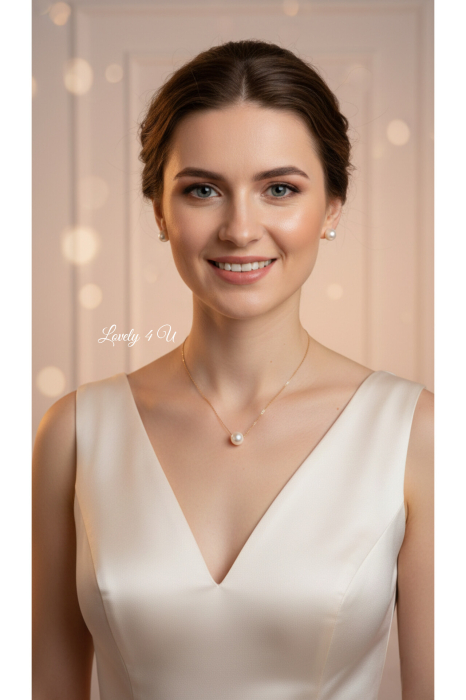 Set Bijuterii Mireasă „PURE LOVE” – Perlă Clasică Swarovski & Eleganță Atemporală [5]