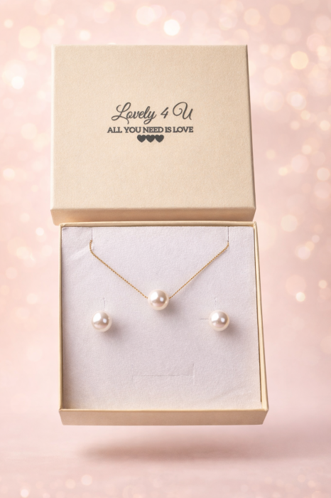 Set Bijuterii Mireasă „PURE LOVE” – Perlă Clasică Swarovski & Eleganță Atemporală [2]