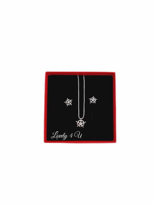 COLIER FULG, PANDATIV FULD DE NEA,ACCESORII LOVELY4 U, BIJUTERII FULG,CADOU CRACIUN, SET BIJUTERII CRACIUN, CERCEI FULG, ACCESORII DE IARNA, ARGINT925, ZIRCONIU, FULG DE NEA, SET, FULGI DE ZAPADA,FULG, SET CADOU SPECIAL DE CRACIUN, SET BIJUTERII CADOU PENTRU FEMEI,  cadouri de craciun, cadouri de craciun pentru copii, cadouri de craciun pentru fete, accesorii lovely 4 u [15]