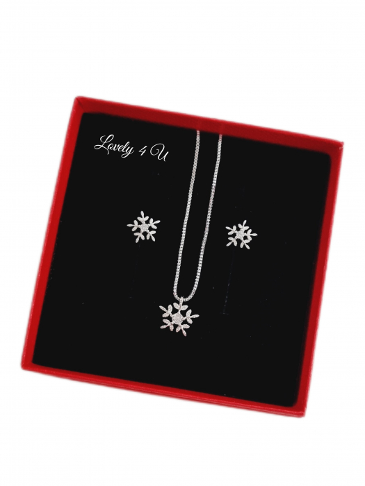 COLIER FULG, PANDATIV FULD DE NEA,ACCESORII LOVELY4 U, BIJUTERII FULG,CADOU CRACIUN, SET BIJUTERII CRACIUN, CERCEI FULG, ACCESORII DE IARNA, ARGINT925, ZIRCONIU, FULG DE NEA, SET, FULGI DE ZAPADA,FULG, SET CADOU SPECIAL DE CRACIUN, SET BIJUTERII CADOU PENTRU FEMEI,  cadouri de craciun, cadouri de craciun pentru copii, cadouri de craciun pentru fete, accesorii lovely 4 u [3]