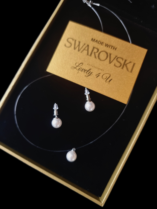 SET CERCEI SI COLIER MIREASA, SET MIREASA, COLIER SWAROVSKI, COLIER fir transparent mireasa cu perla, Choker, Colier transparent Swarovski, Bijuterii mireasa, Cercei mici cu perle Swarovski, CERCEI, set bijuterii mireasa, set accesorii mireasa, set cu perle elegant, set swarovski, colier la baza gatului, lantisor transparent, cercei minimalisti cu perle [7]