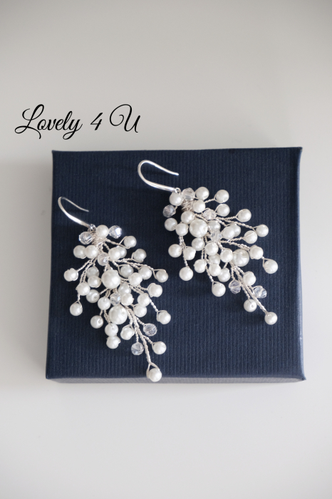 CERCEI MIREASA CU PERLE ALBE, CERCEI MIREASA, CERCEI  CU PERLE, BIJUTERII MIREASA CU PERLE ALBE, CERCEI MIREASA ARGINT, CERCEI ARGINT, CERCEI LOVELY 4 U, ACCESORII LOVELY 4 U, ACCESORII NUNTA, MIREASA [13]