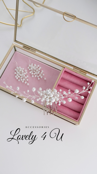 CERCEI MIREASA CU PERLE ALBE, CERCEI MIREASA, CERCEI  CU PERLE, BIJUTERII MIREASA CU PERLE ALBE, CERCEI MIREASA ARGINT, CERCEI ARGINT, CERCEI LOVELY 4 U, ACCESORII LOVELY 4 U, ACCESORII NUNTA, MIREASA [10]