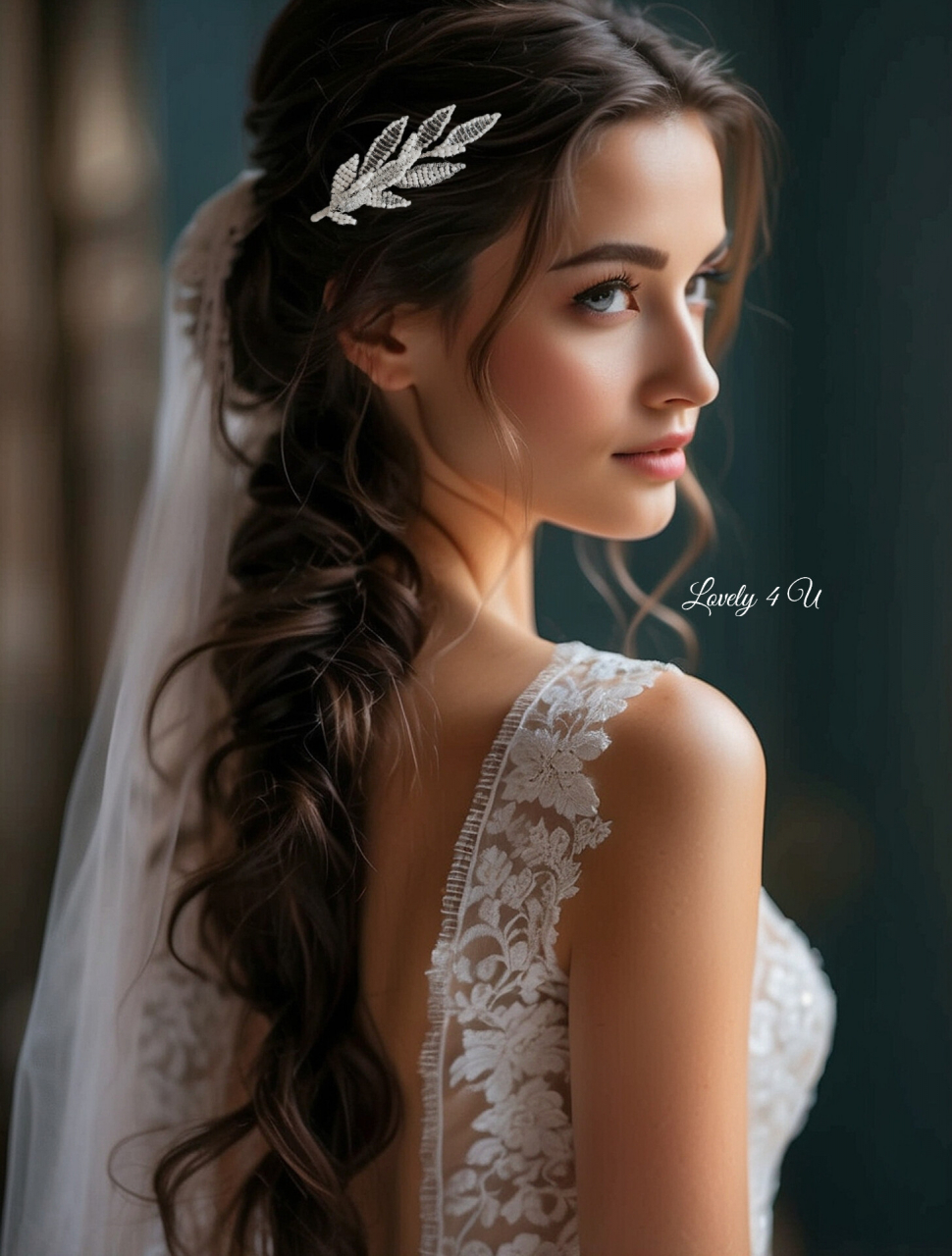 accesorii cu frunze, diadema mireasa cu frunze, accesoriu lateral,  accesorii lovely 4 u, accesoriu mireasa, accesoriu par, argintiu, auriu, bijuterii mireasa, set accesorii mireasa, diadema si cercei mireasa , bucuresti, cluj, diadema mireasa, flori, frunze, iasi, pieptene mireasa, tiara, Timisoara [2]