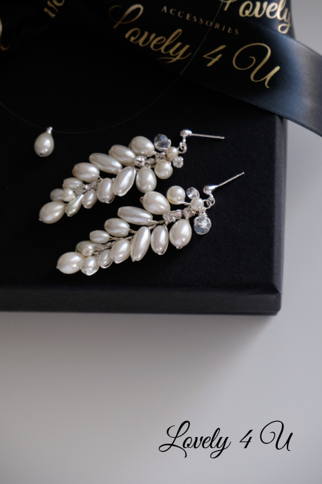 Colier cu fir transparent, colier invizibil, bijuterii handmade, accesorii pentru femei, accesorii handmade Lovely 4 U,  colier elegant, Colier festiv, accesorii și bijuterii pentru Crăciun, idei cadou, idei cadouri pentru ea, idei cadouri handmade [3]