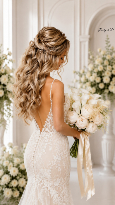 TANITA - BENTITA MIREASA HANDMADE - accesoriu elegant eveniment cu  perle, cristale și fir metalic inoxidabil placat cu argint925 [4]