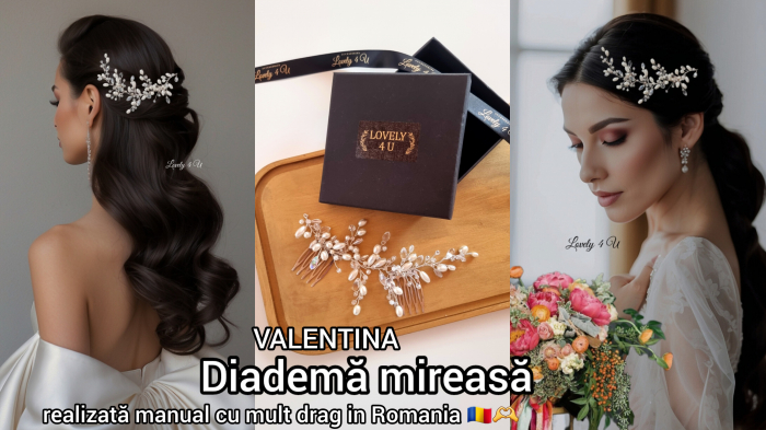 VALENTINA - accesoriu pentru mirese cu perle si cristale [14]