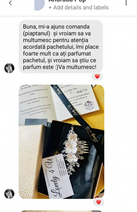 Pieptăn mic mireasa, accesoriu mic mireasa, accesoriu boem mireasa, bijuterii mireasa, ACCESORII LOVELY 4 U, ACCESORII 2023, AGRAFA COC MIREASA, DIADEMA MIREASA, ACCESORIU CU FLORI MIREASA, TIARA, MIC [10]