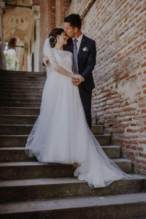bentita mireasa cu perle, bijuterii de per mireasa , accesorii cu perle, diadema mireasa, accesorii 2023 [6]