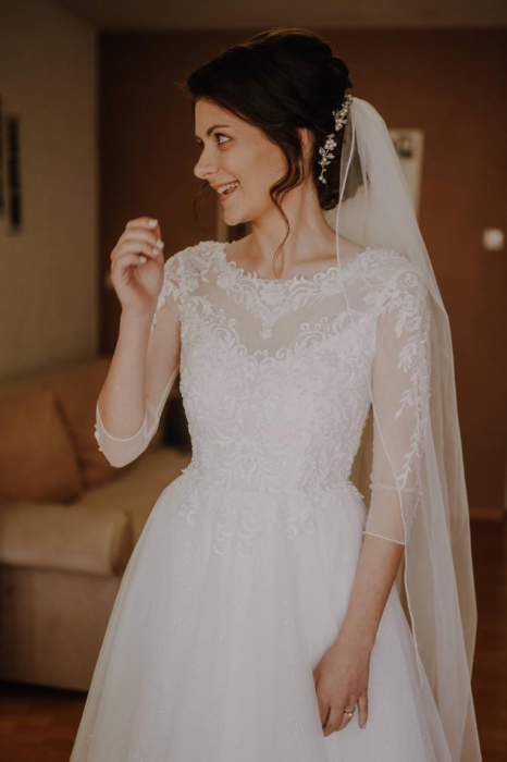 bentita mireasa cu perle, bijuterii de per mireasa , accesorii cu perle, diadema mireasa, accesorii 2023 [2]