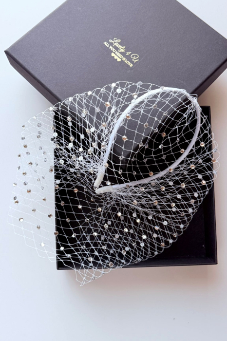 Voaletă Mireasă ÉTOILE CRYSTAL Handmade – Voaletă Couture cu Cristale și Eleganță Luxury | LOVELY 4 U [8]