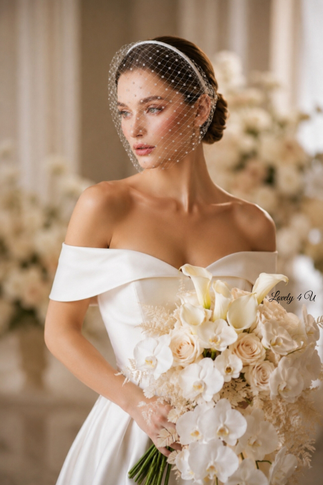Voaletă Mireasă ÉTOILE CRYSTAL Handmade – Voaletă Couture cu Cristale și Eleganță Luxury | LOVELY 4 U [3]