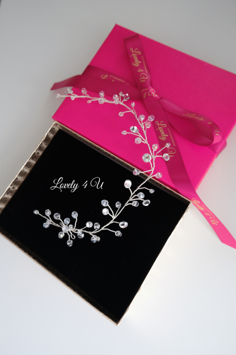 Bentiță cu cristale, Diadema cu cristale, accesorii Lovely 4 U BENTITA MIREASA, DIADEMA FLEXIBILA MIREASA, ACCESORII PAR MIREASA, BENTITA  CU CRISTALE MIREASA, ACCESORII DE PAR MIREASA, CORONITA MIREASA, CORONITA FLEXIBILA MIREASA [2]