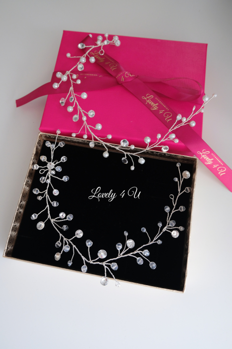 Bentiță cu cristale, Diadema cu cristale, accesorii Lovely 4 U BENTITA MIREASA, DIADEMA FLEXIBILA MIREASA, ACCESORII PAR MIREASA, BENTITA  CU CRISTALE MIREASA, ACCESORII DE PAR MIREASA, CORONITA MIREASA, CORONITA FLEXIBILA MIREASA [14]