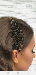 Accesorii de par realizate in Romania, Accesorii de par handmade, Accesorii de par personalizate, PIEPTAN NASA, DIADEMA NEAGRA, ACCESORIU PAR NEGRU, ACCESORII DE PAR NEGRE, ACCESORII , ACCESORII CU PERLE, DIADEMA CU PERLE, PIEPTAN CU CRISTALE NEGRE, BIJUTERII PAR , CORONITA, TIARA, PIEPTAN ELEGANT [4]