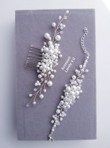 IRINA White - Pieptan mireasa cu perle albe [1]