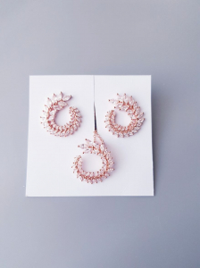 LIVIA  - Set Rose Gold cu pietricele de Zirconiu si placat cu aur [3]