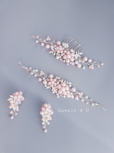 SET MIREASA, SET BIJUTERII MIREASA, SET ACCESORII MIREASA, SET ACCESORII NUNTA, SET BIJUTERII, SET BIJUTERII PERLE, SET BIJUTERII ROZ, ACCESORII LOVELY4U, BIJUTERII MIREASA,SET ARGINT, CERCEI ROZ, SET [5]