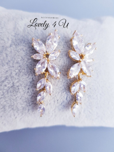Selly Cerceii aurii cu pietricele de zirconiu cubic AAA [6]