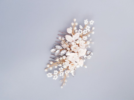 ACCESORIU BOEM MIREASA, ACCESORII LOVELY 4 U, BIJUTERII MIREASA,accesoriu coc mireasa, accesoriu păr mireasă,accesoriu par romantic, pieptene flori mireasa, DIADEMA MIREASA, pieptene auriu mireasa [7]