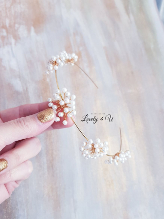 DIADEMA PAPADIE, ACCESORII PAR PAPADIE, BIJUTERII PAPADIE, AGRAFA DE PAR MIREASA, TIARA MIREASA, ACCESORII MINUMALISTE, CORONITA MIREASA, ACCESORII LOVELY 4 U, BIJUTERII NUNTA, CORDELUTA MIREASA,TIARA [3]