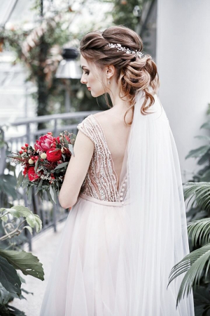 Agrafa par mireasa bentita mireasa,Bijuterii mireasa, Accesorii de par mireasa, Agrafa par mireasa, Agrafa cu perle, Accesorii LOVELY 4 U, Accesoriu lung, Bentita cu perle, FRUNZE, accesorii cu frunze [7]