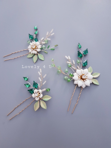 AGRAFE VERZI, accesorii par de lux, accesorii par elegante, accesorii par mireasa, accesorii perle naturale, agrafe aurii, agrafe coc, agrafe mireasa,bijuterii mireasa, bijuterii par, bijuterii [3]