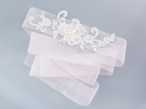 Accesorii Lovely 4 u, Accesorii talie mireasa, , Esarfa roz pentru dezgatit, Accesorii roz mireasa dezgatit, Esarfe roz mireasa, Esarfa dezgatitul miresei, Bentita mireasa, Coronita mireasa,Tiara, ROZ [5]