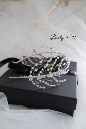 coronita swarovski, Coronita dubla mireasa,  coronita swarovski mireasa , , bentita mireasa cu pietricele, bentita mireasa cu cristale, accesorii de par mirese, diademe, accesorii de lux mireasa, accesorii lovely 4 u, accesorii  finute mireasa, accesorii mireasa, coronita si coafuri mireasa, [4]