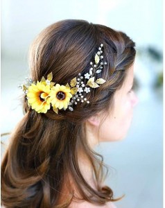 Accesorii cu floarea soarelui, Bijuterii floarea soarelui, diademe cu flori, accesorii handmade, PIEPTAN MIREASA, DIADEMA MIREASA, ACCESORIU PAR MIREASA, ACCESORII DE PAR MIRESE, ACCESORII NUNTA, ACCESORII CU PERLE, DIADEMA CU PERLE, PIEPTAN VOAL MIREASA, BIJUTERII PAR MIREASA, [7]