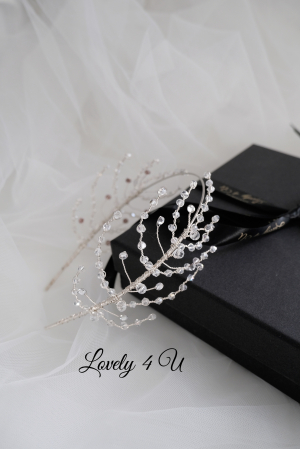 coronita swarovski, Coronita dubla mireasa,  coronita swarovski mireasa , , bentita mireasa cu pietricele, bentita mireasa cu cristale, accesorii de par mirese, diademe, accesorii de lux mireasa, accesorii lovely 4 u, accesorii  finute mireasa, accesorii mireasa, coronita si coafuri mireasa, [1]