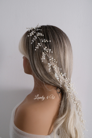 ACCESORIU LUNG MIREASA, GHIRLANDA MIREASA, ACCESORII LUNGI MIRESE, BIJUTERII PAR MIRESE, ACCESORII LOVELY 4 U, DIADEMA MIREASA, CORONITA MIREASA, TIARA MIREASA, ACCESORIU LUNG CU PERLE, ACCESORII2023 [8]