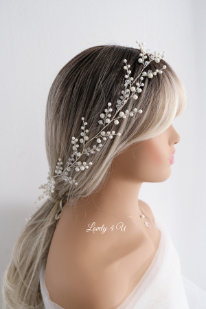 ACCESORIU LUNG MIREASA, GHIRLANDA MIREASA, ACCESORII LUNGI MIRESE, BIJUTERII PAR MIRESE, ACCESORII LOVELY 4 U, DIADEMA MIREASA, CORONITA MIREASA, TIARA MIREASA, ACCESORIU LUNG CU PERLE, ACCESORII2023 [11]