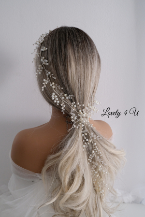 ACCESORIU LUNG MIREASA, GHIRLANDA MIREASA, ACCESORII LUNGI MIRESE, BIJUTERII PAR MIRESE, ACCESORII LOVELY 4 U, DIADEMA MIREASA, CORONITA MIREASA, TIARA MIREASA, ACCESORIU LUNG CU PERLE, ACCESORII2023 [14]