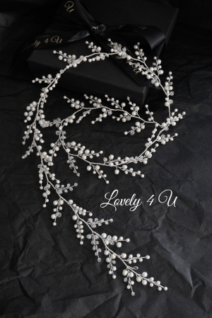 ACCESORIU LUNG MIREASA, GHIRLANDA MIREASA, ACCESORII LUNGI MIRESE, BIJUTERII PAR MIRESE, ACCESORII LOVELY 4 U, DIADEMA MIREASA, CORONITA MIREASA, TIARA MIREASA, ACCESORIU LUNG CU PERLE, ACCESORII2023 [15]