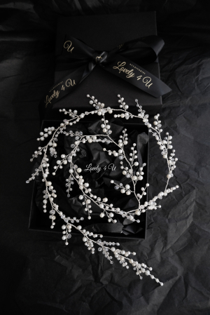 ACCESORIU LUNG MIREASA, GHIRLANDA MIREASA, ACCESORII LUNGI MIRESE, BIJUTERII PAR MIRESE, ACCESORII LOVELY 4 U, DIADEMA MIREASA, CORONITA MIREASA, TIARA MIREASA, ACCESORIU LUNG CU PERLE, ACCESORII2023 [17]